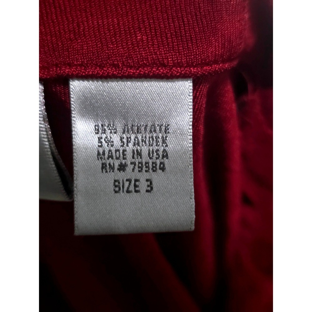 Chicos Travelers Burgundy Red Slinky Knit Single Button Jacket Blazer Size 3 /XL - Picture 9 of 10